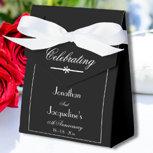  Elegant Wedding Anniversary Simple Chic Black Favour Box