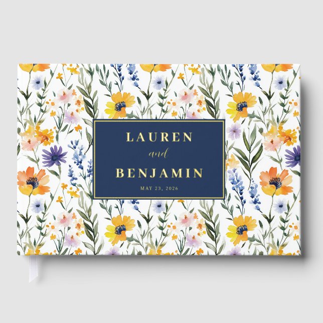 Elegant Wedding Announcement Guest Book (Front)