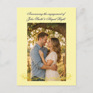 Elegant Wedding Announcement Postcard