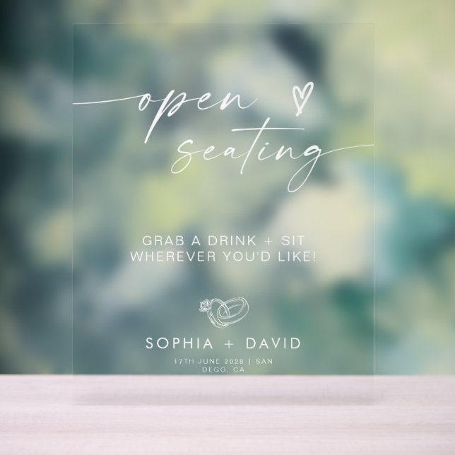 Elegant Wedding Assigned Seats Are Not Our Style Acrylic Sign (Neutral)