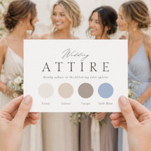 Elegant Wedding Attire Card | Dress Code Colour