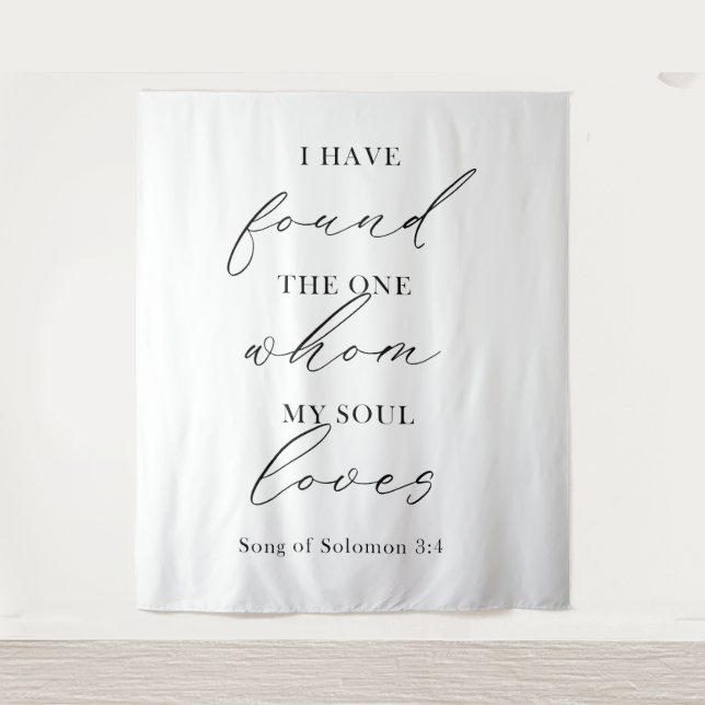 Elegant Wedding Backdrop – Timeless Love Quote  Tapestry (Front)