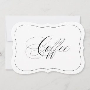 Elegant Wedding Bar Sign Coffee Die Cut Border