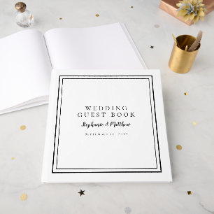 Elegant Wedding Black & White Guest Book
