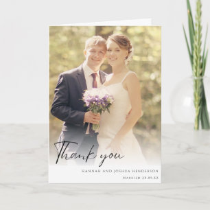 Elegant Wedding Blank inside Thank You Card