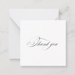 Elegant Wedding Blank Personalised Thank You Card