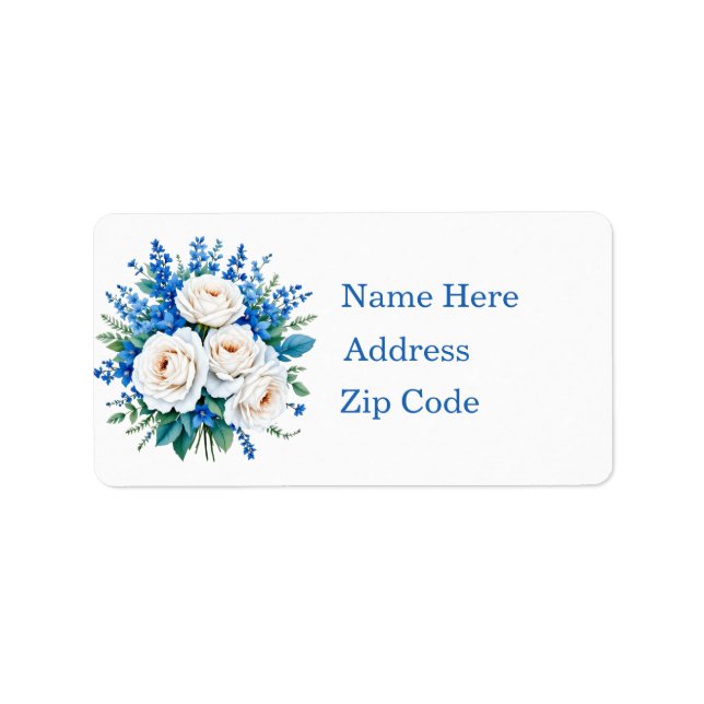 Elegant Wedding Bouquet customisable  Label (Front)