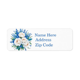 Elegant Wedding Bouquet customisable Return Address Label