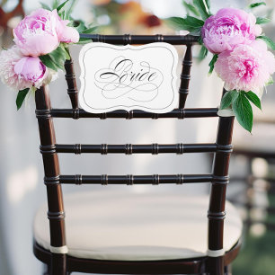 Elegant Wedding Bride Sign Die Cut Black Border Invitation