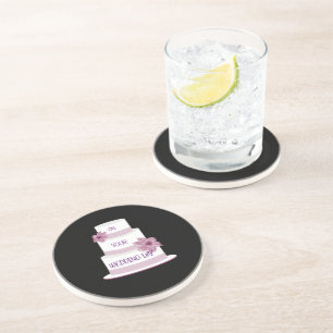 Elegant Wedding Cake Coaster