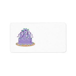 Elegant Wedding Cake Label