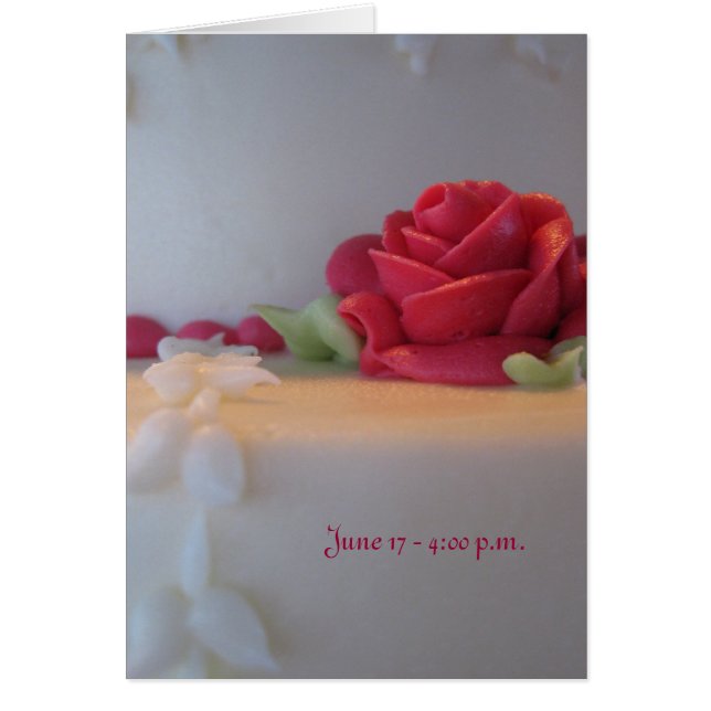 Elegant Wedding Cake with pink roses (Front)