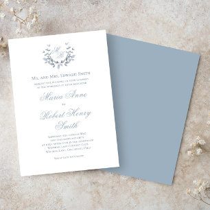 Elegant Wedding Calligraphy Script Monogram Invitation