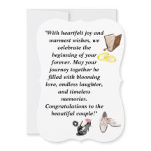 Elegant Wedding Card – Chic Black Heels with Pink