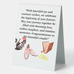 Elegant Wedding Card – Chic Black Heels with Pink