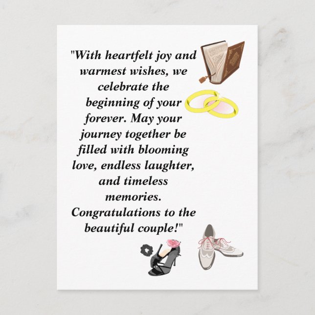 Elegant Wedding Card – Chic Black Heels with Pink  (Front)