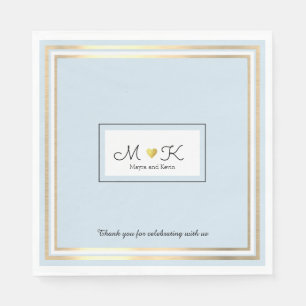 elegant wedding celebration reception pale blue napkin