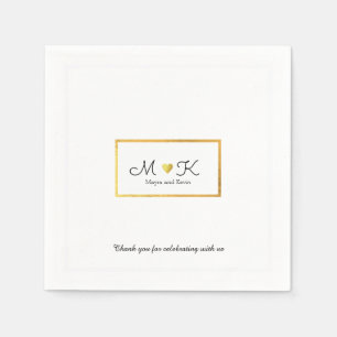 Elegant Wedding Celebration Reception White Napkin