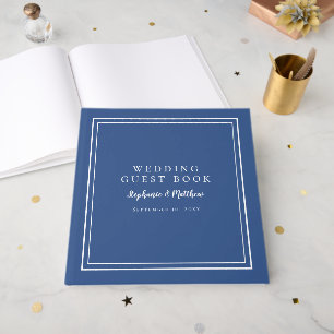 Elegant Wedding Classic Blue Guest Book