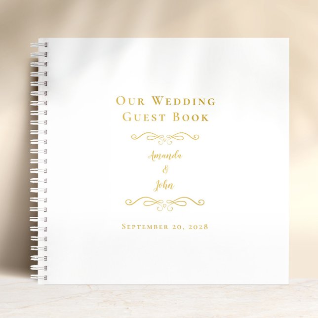 Elegant Wedding Classic Gold Budget Guest Book  (Creator Uploaded)