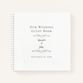 Elegant Wedding Classic Grey Budget Guest Book 