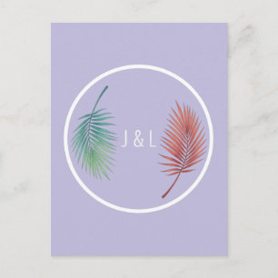 Elegant wedding classic stylised "J & L" monogram Holiday Postcard