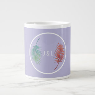 Elegant wedding classic stylised "J & L" monogram Large Coffee Mug
