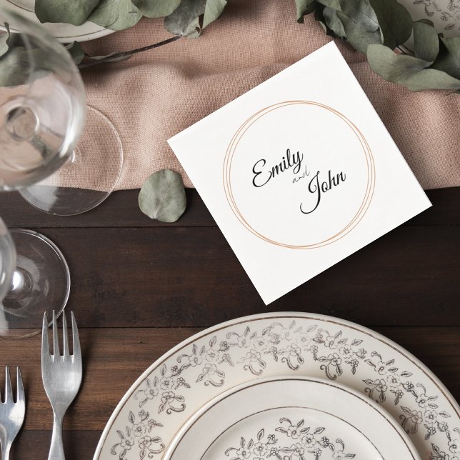 Elegant Wedding Cocktail Napkin (Creator Uploaded)