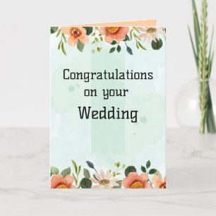 Elegant Wedding Congratulations Card