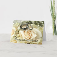 Elegant Wedding Congratulations Card