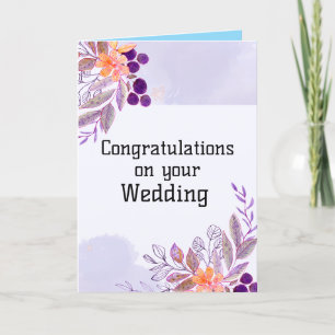 Elegant Wedding Congratulations Card