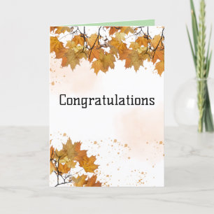 Elegant Wedding Congratulations Card