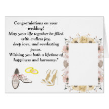 Elegant Wedding Congratulations Card | Romantic Fl