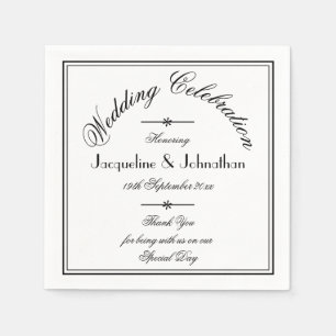  Elegant Wedding Custom Thank You Wedding Paper  Napkin