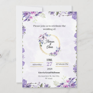 Elegant Wedding Design Invitation
