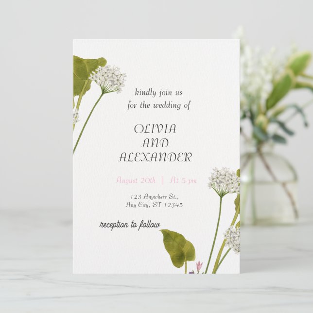 Elegant Wedding Design Invitation (Standing Front)