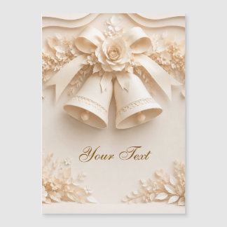 Elegant wedding design with bells and roses