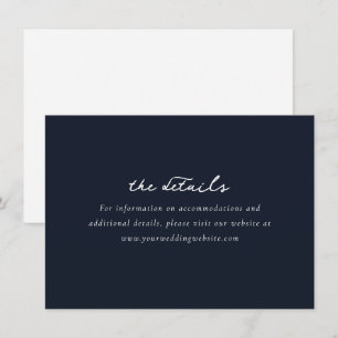 Elegant Wedding Details Card