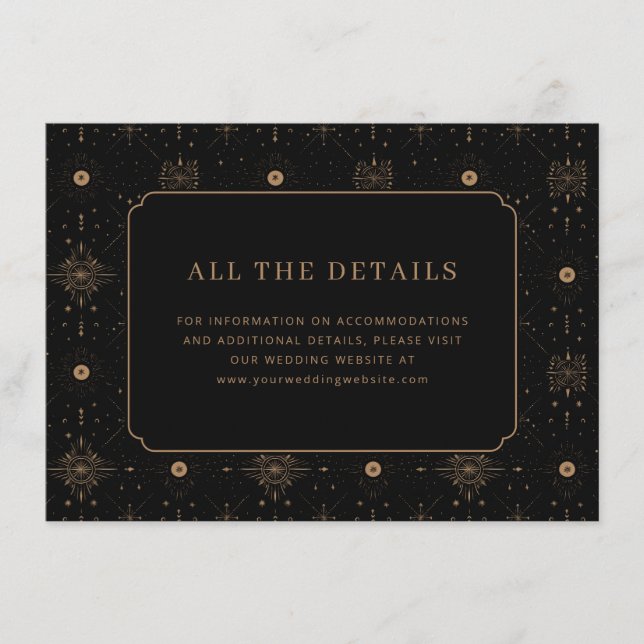 Elegant Wedding Details Card (Front)