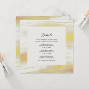 Elegant Wedding Details Card. Invitation