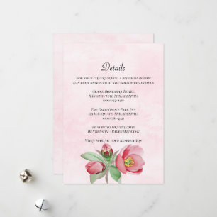 Elegant Wedding Details Card. Invitation
