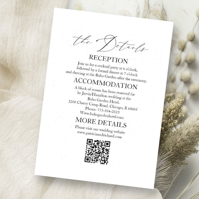 Elegant Wedding Details Enclosure Cards (Creator Uploaded)