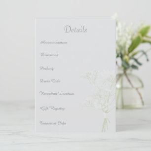 Elegant Wedding Dress and Veil Details Page Thank You Card