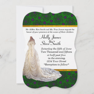 Elegant Wedding Dress Wedding Invitations