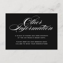 Elegant Wedding Enclosure Card
