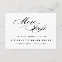 Elegant Wedding Enclosure Card