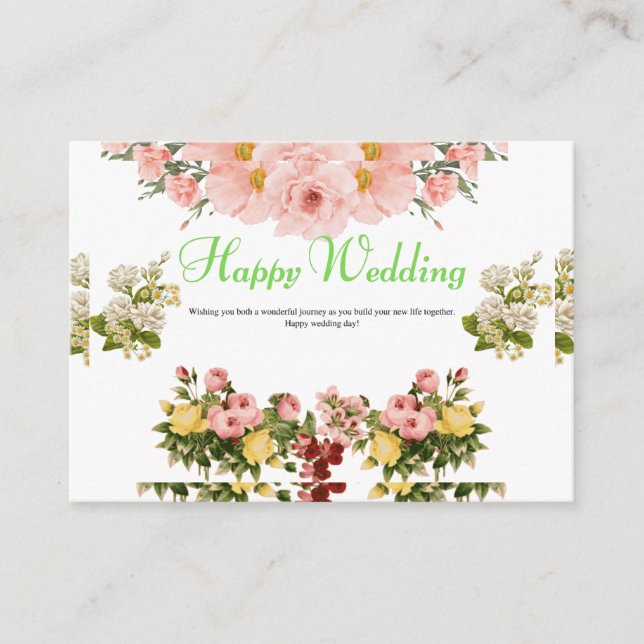 Elegant Wedding Enclosure Details Card (Front)