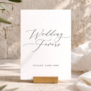  Elegant Wedding Favors Sign Invitation