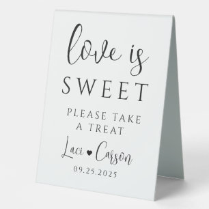 Elegant Wedding Favour Sign – “Love is Sweet"