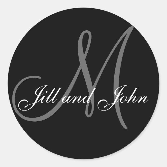 Elegant Wedding Favour Sticker You Can Personalise (Front)